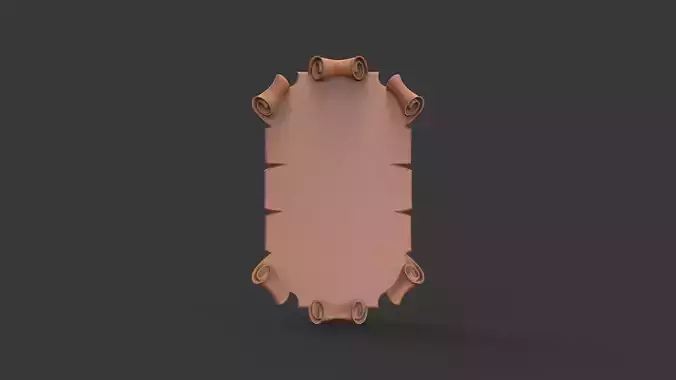Parchment piece of metal 3D print model