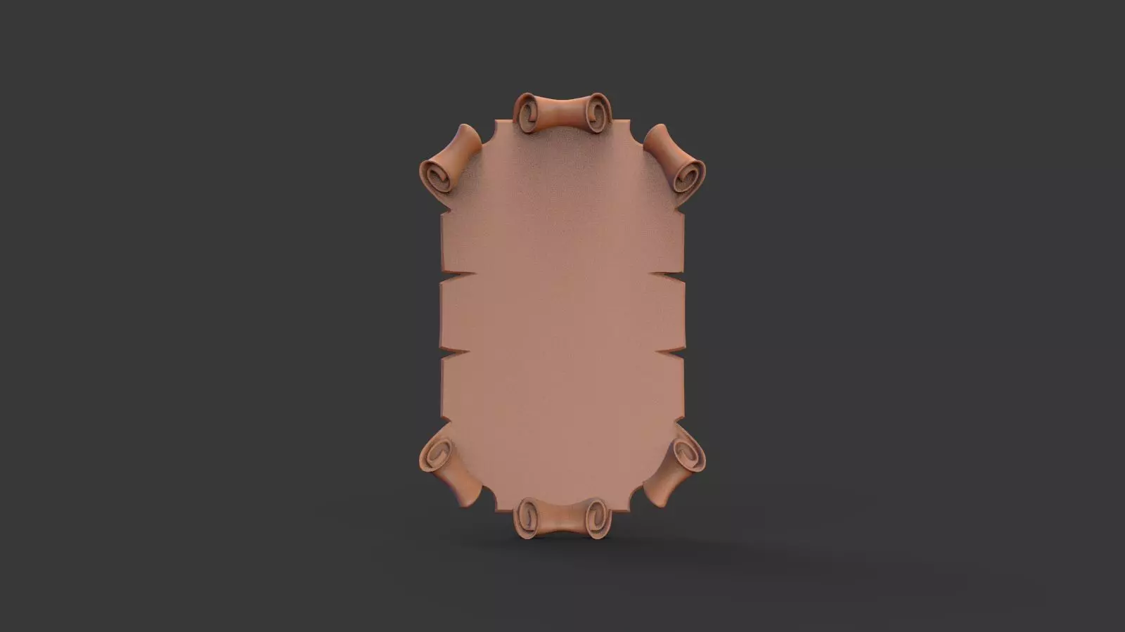 Parchment piece of metal 3D print model_0
