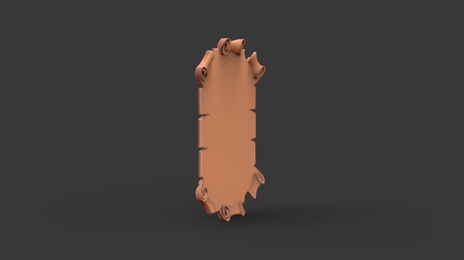 Parchment piece of metal 3D print model_1