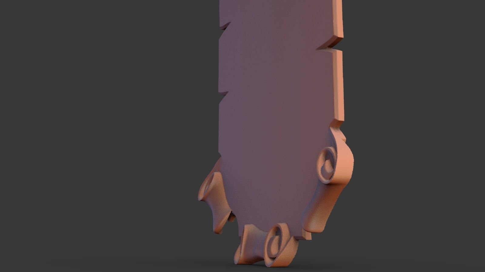 Parchment piece of metal 3D print model_4