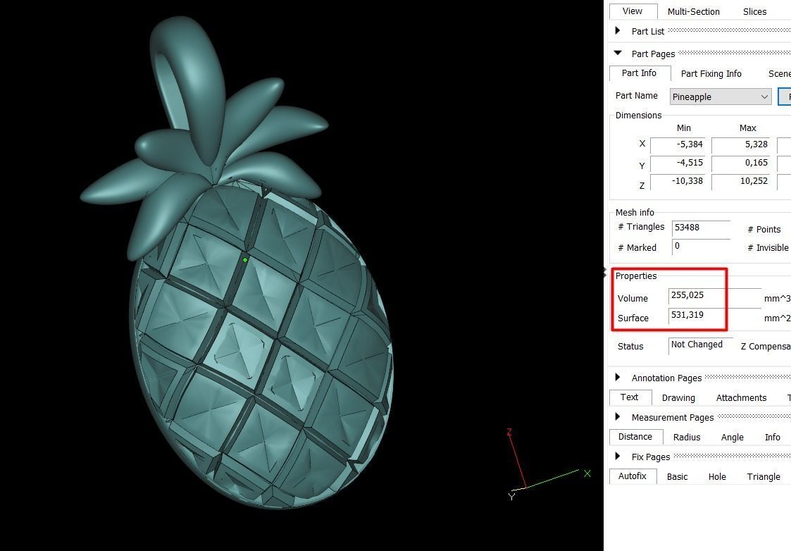 Pineapple pendant fruit tropic 3D print model_3