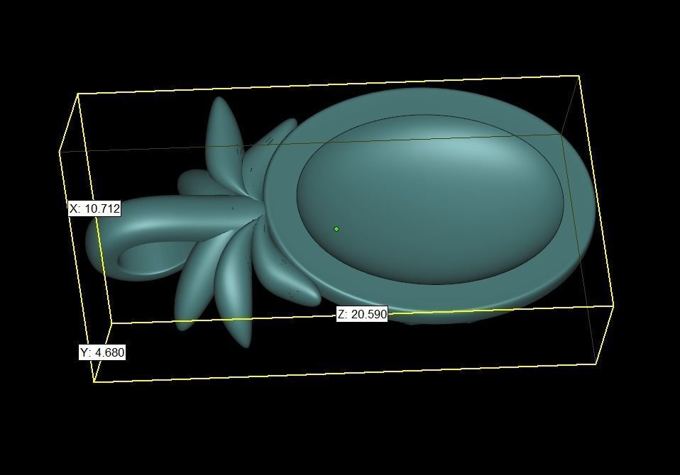Pineapple pendant fruit tropic 3D print model_4