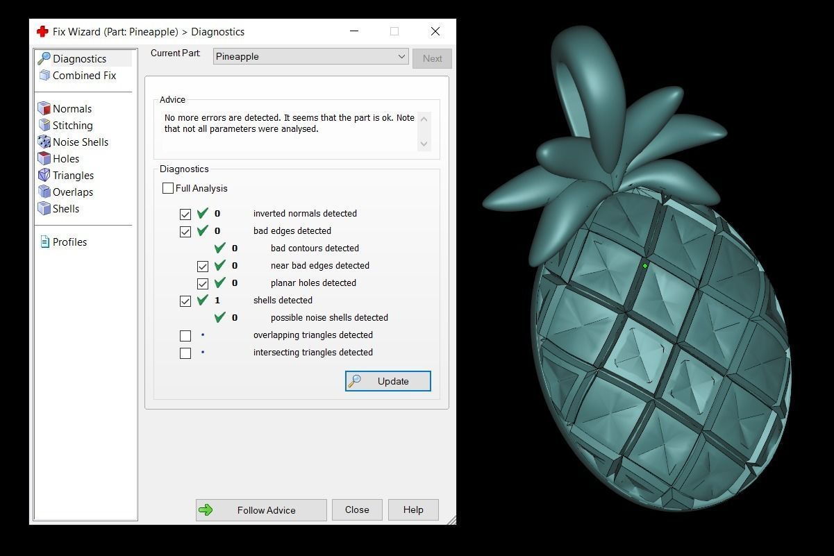 Pineapple pendant fruit tropic 3D print model_2
