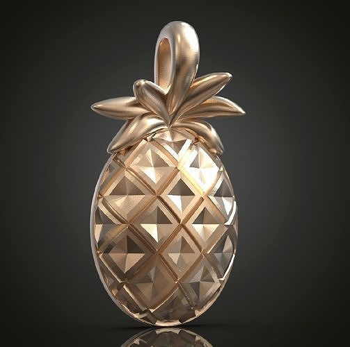 Pineapple pendant fruit tropic 3D print model