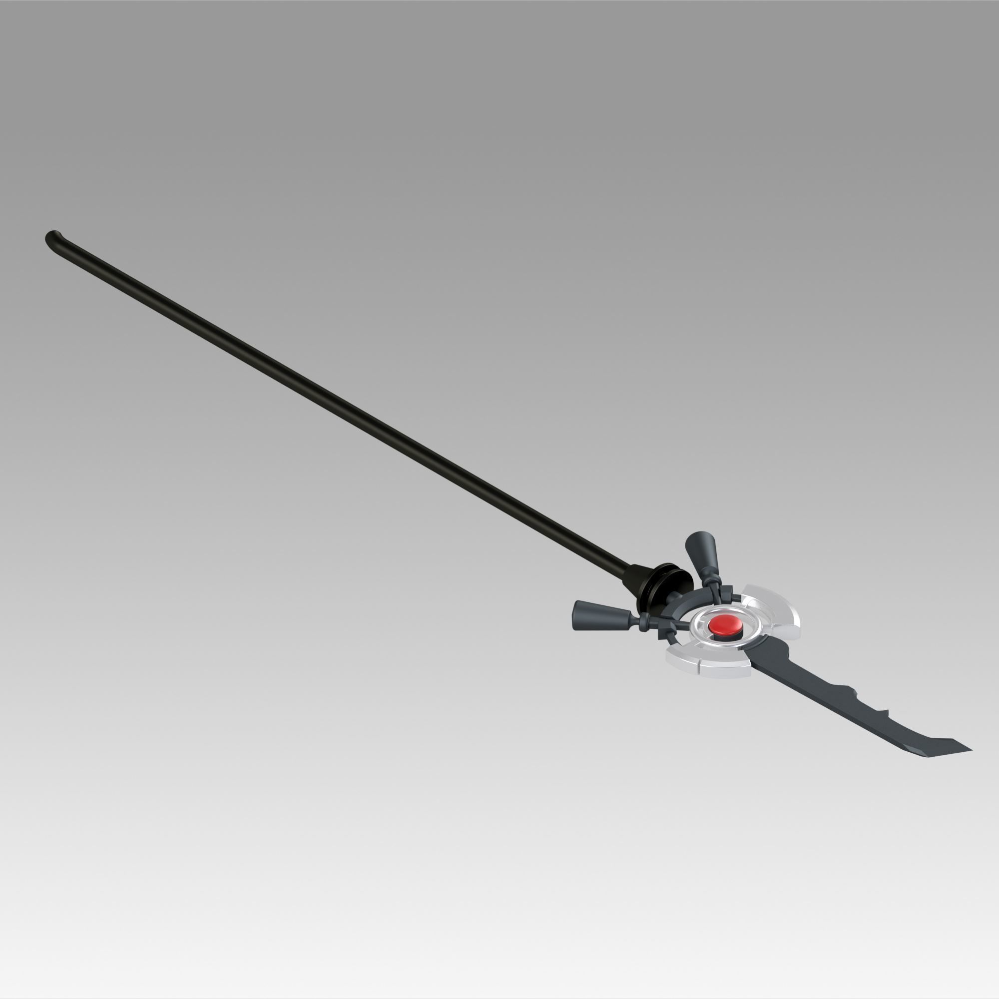 Arknights Podenco Staff sword Cosplay Weapon Prop 3D print model_4