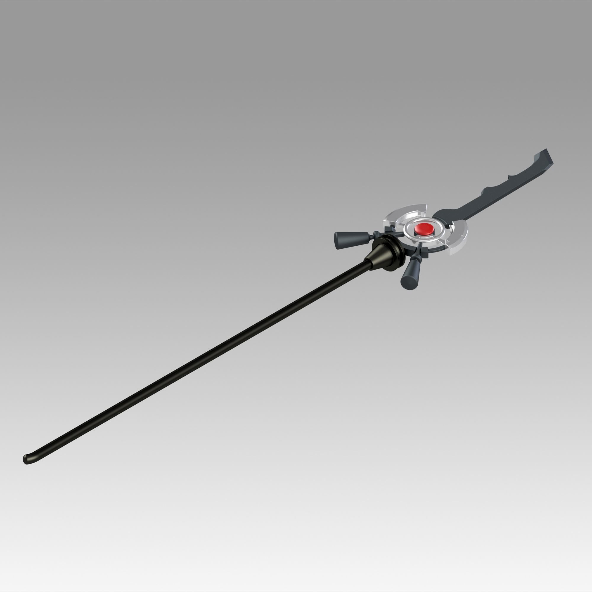 Arknights Podenco Staff sword Cosplay Weapon Prop 3D print model_2