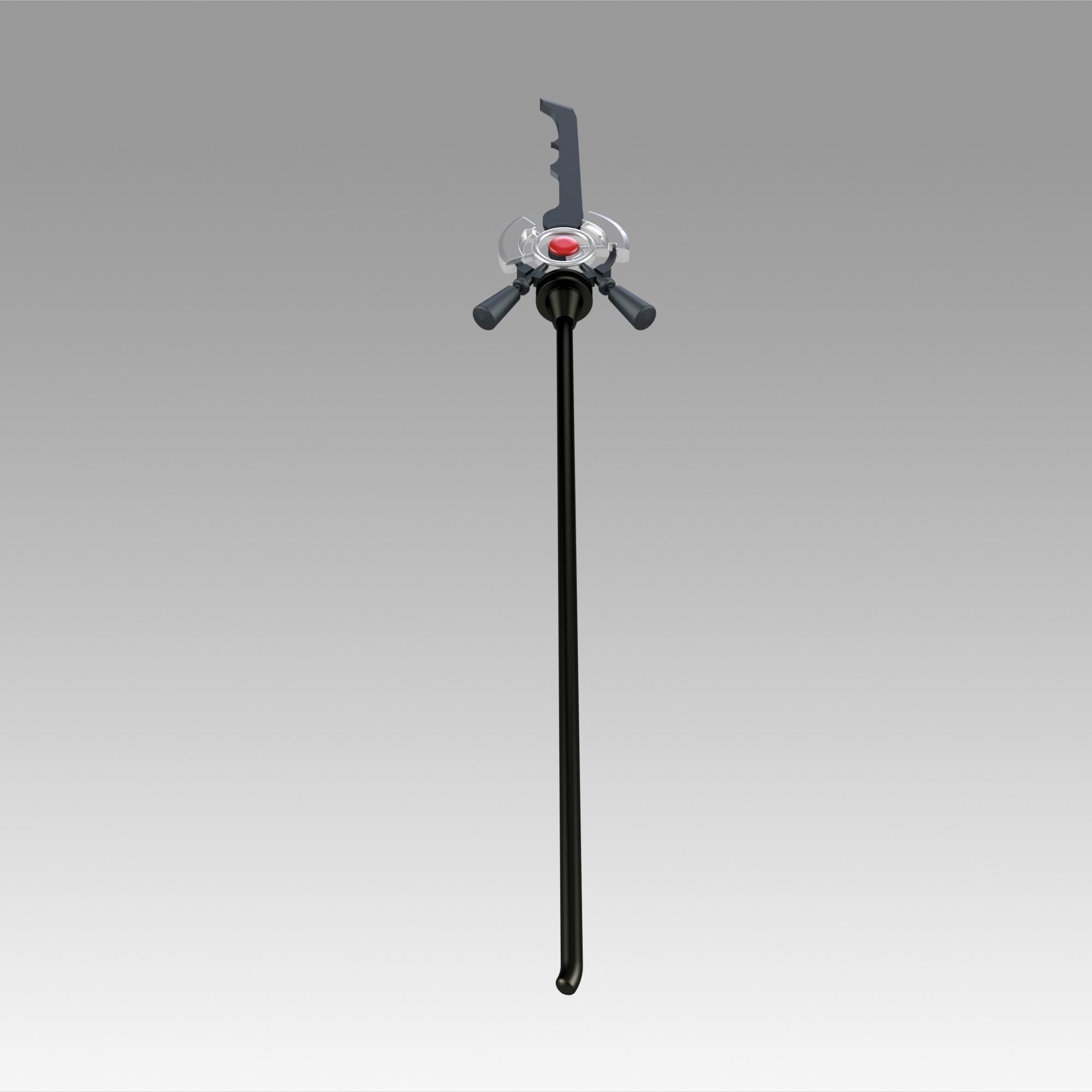 Arknights Podenco Staff sword Cosplay Weapon Prop 3D print model_9