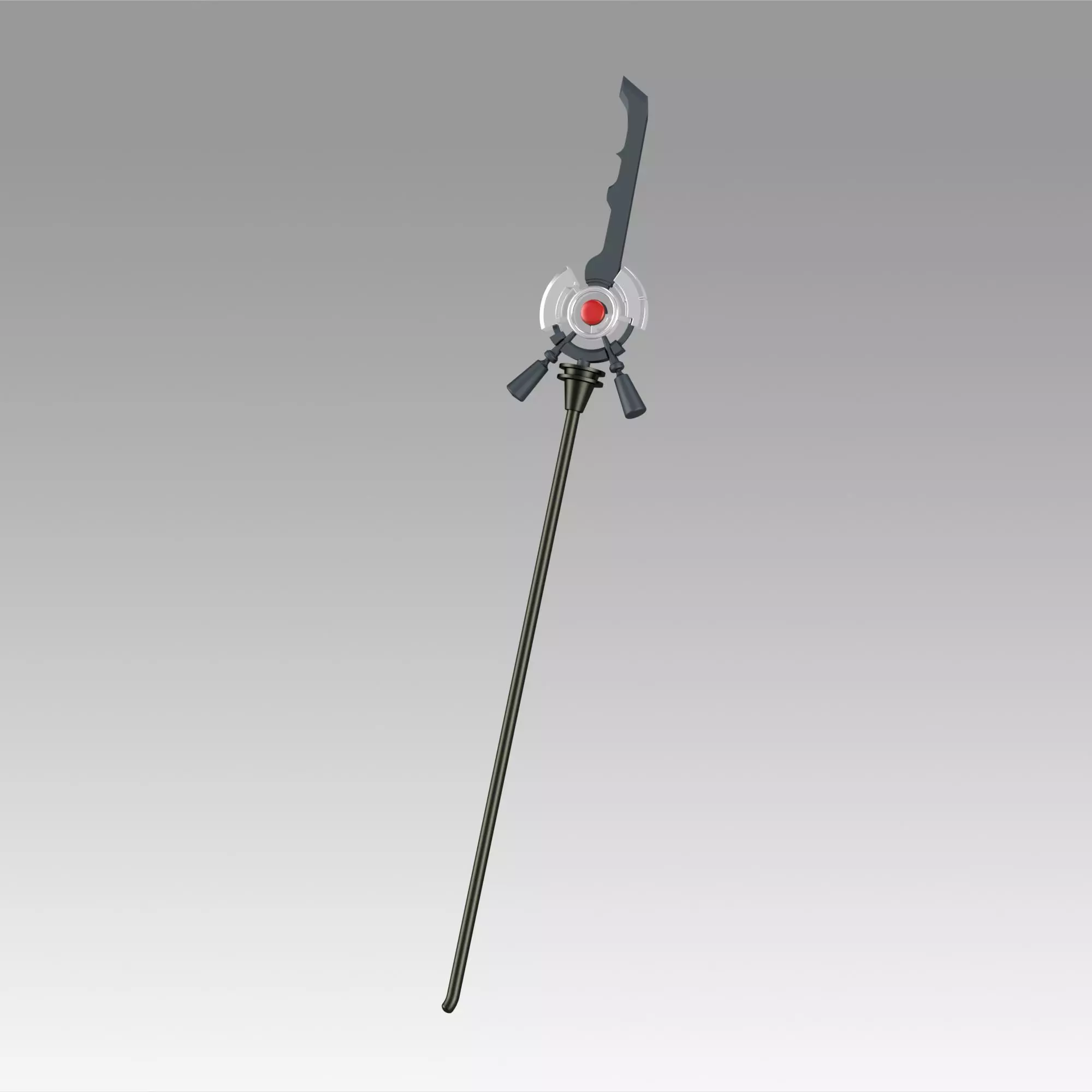 Arknights Podenco Staff sword Cosplay Weapon Prop 3D print model_0