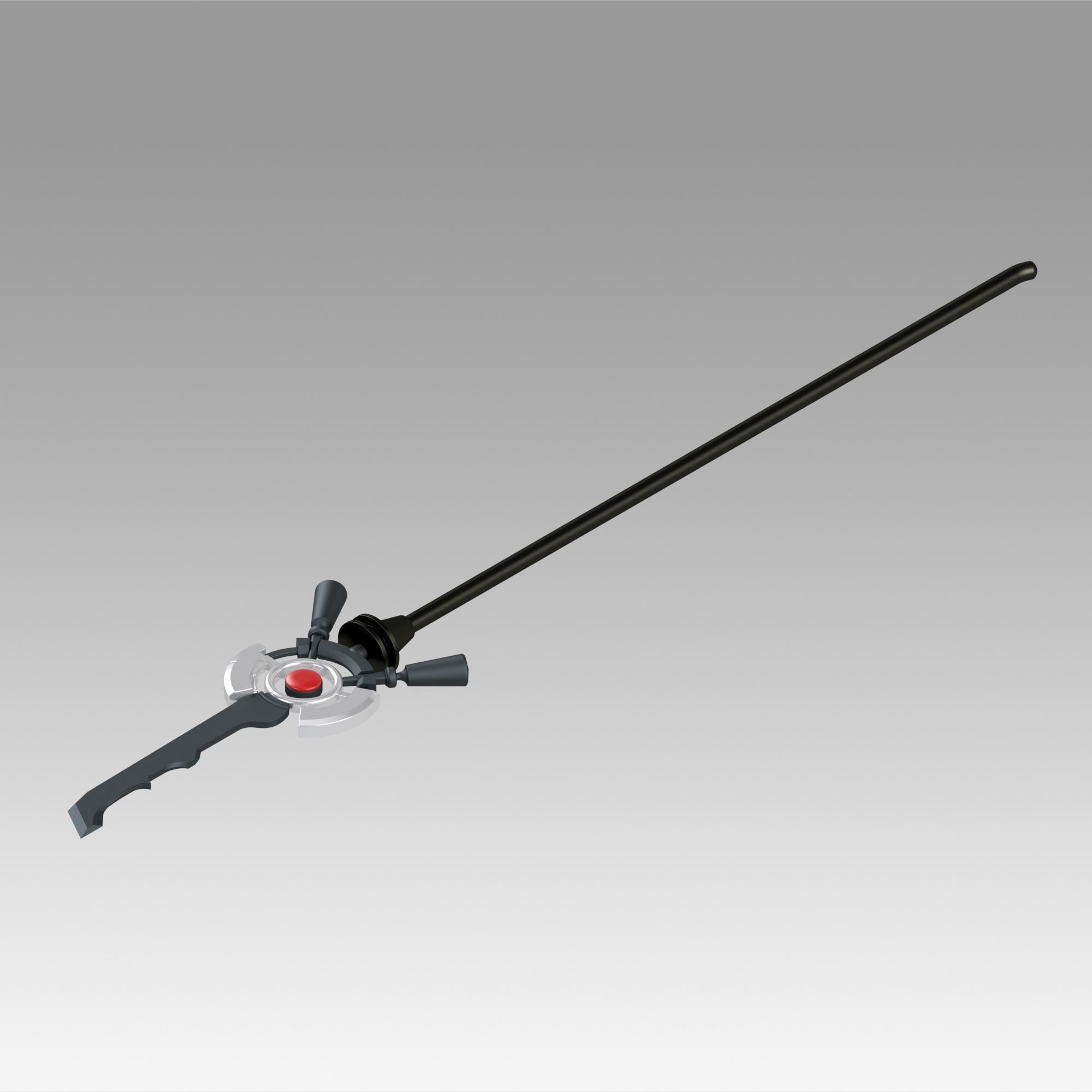 Arknights Podenco Staff sword Cosplay Weapon Prop 3D print model_6