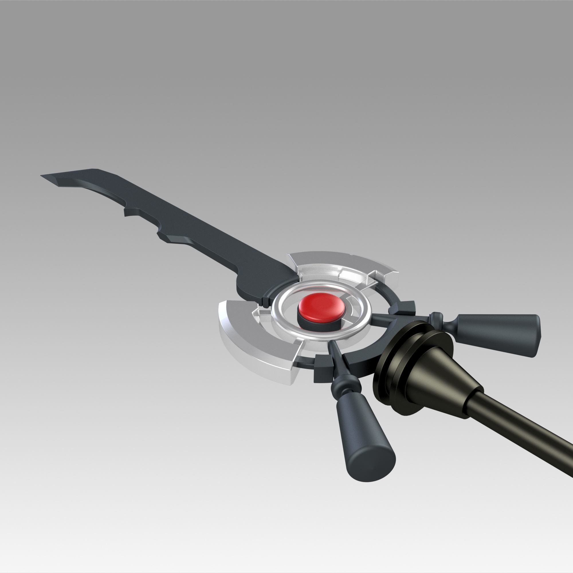 Arknights Podenco Staff sword Cosplay Weapon Prop 3D print model_8