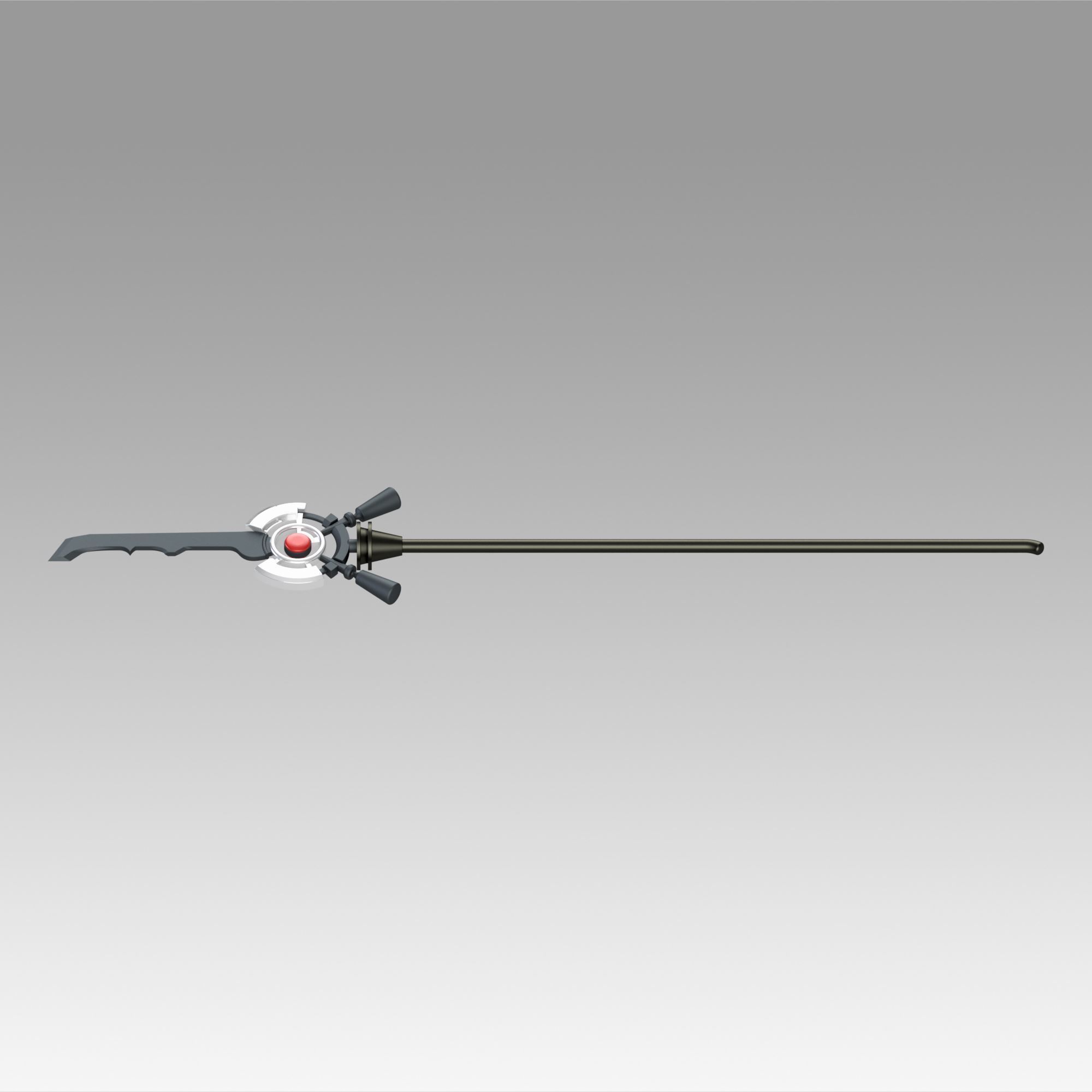 Arknights Podenco Staff sword Cosplay Weapon Prop 3D print model_7