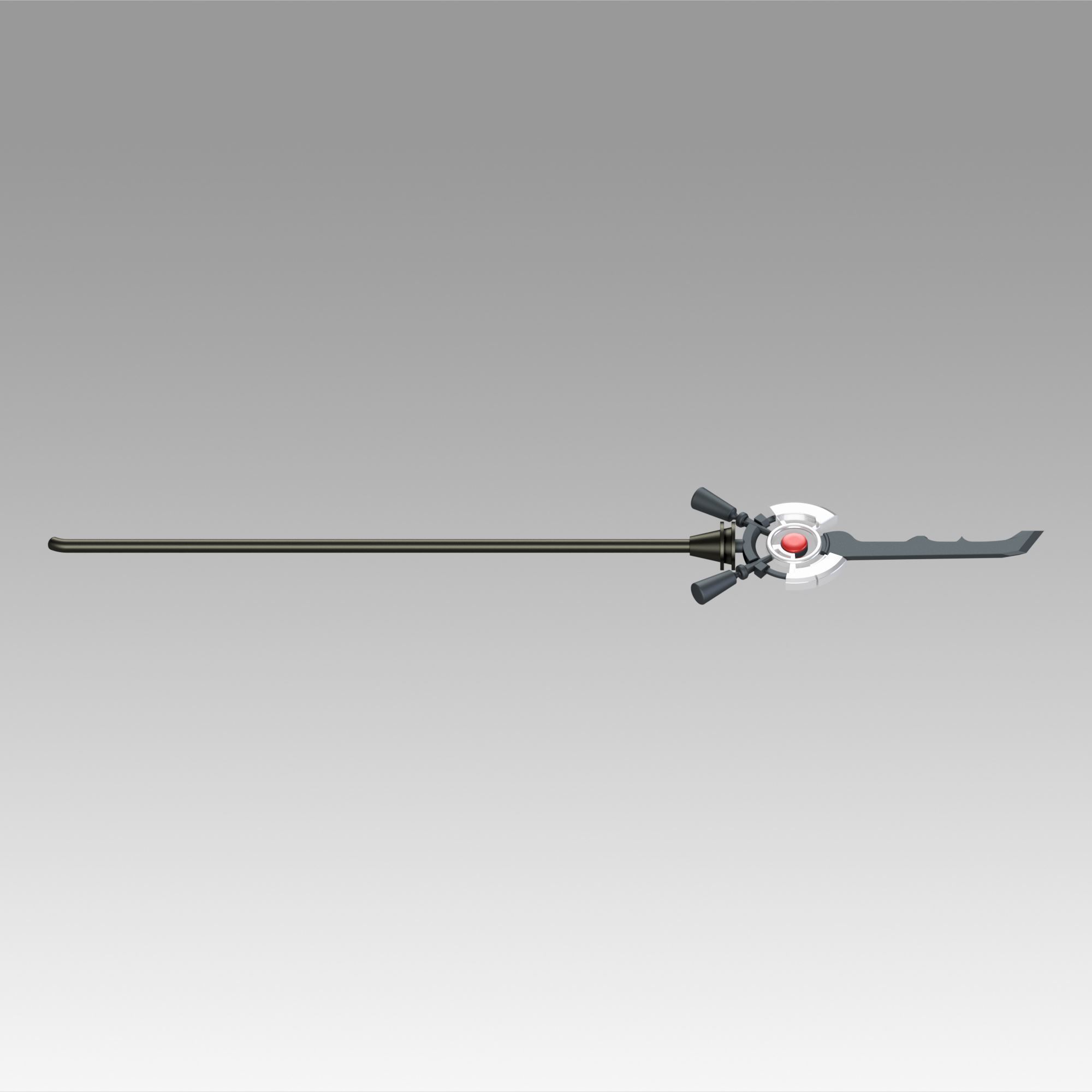 Arknights Podenco Staff sword Cosplay Weapon Prop 3D print model_3