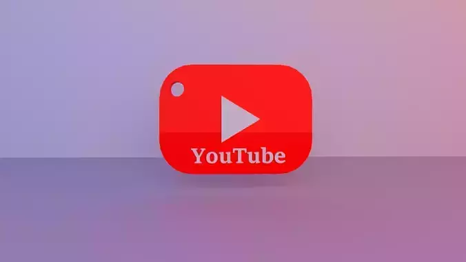  YouTube keychain 3D print model