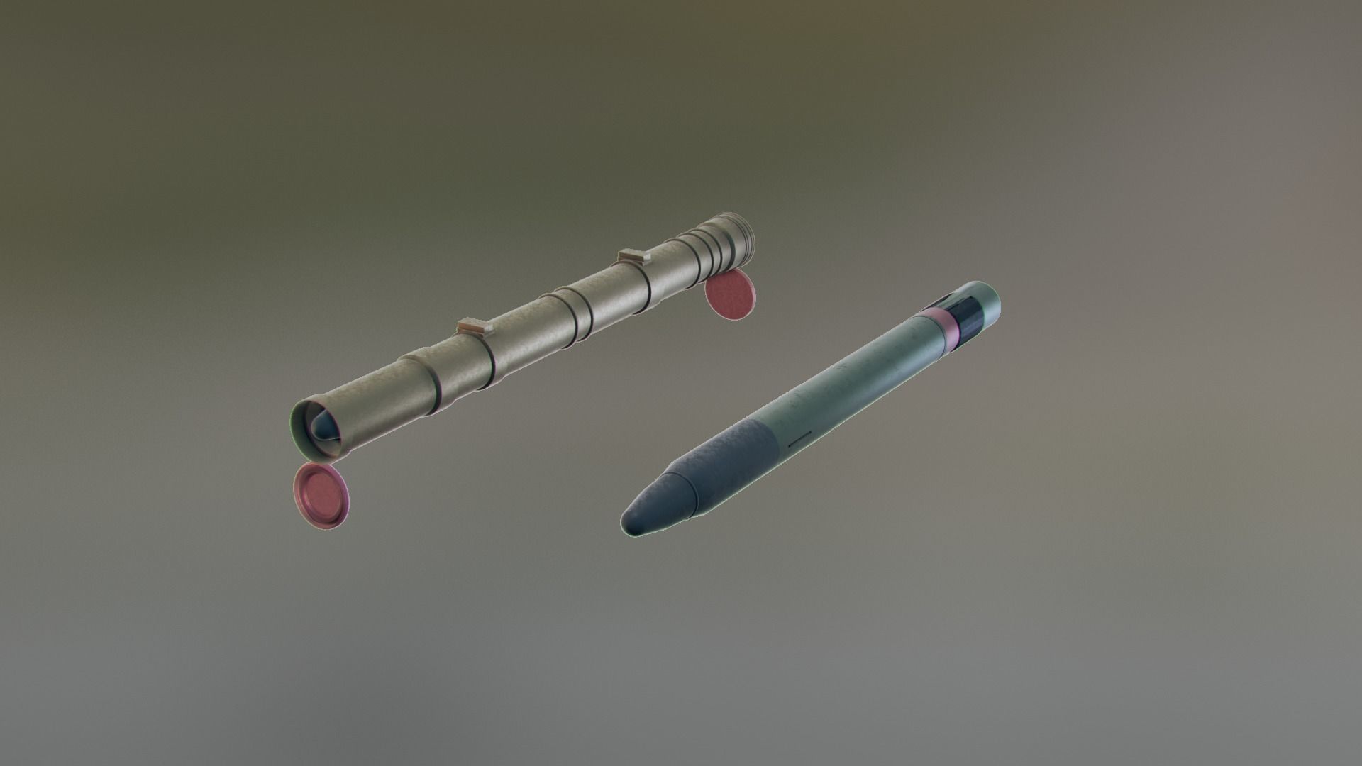 Missile  system Low-poly 3D model_9