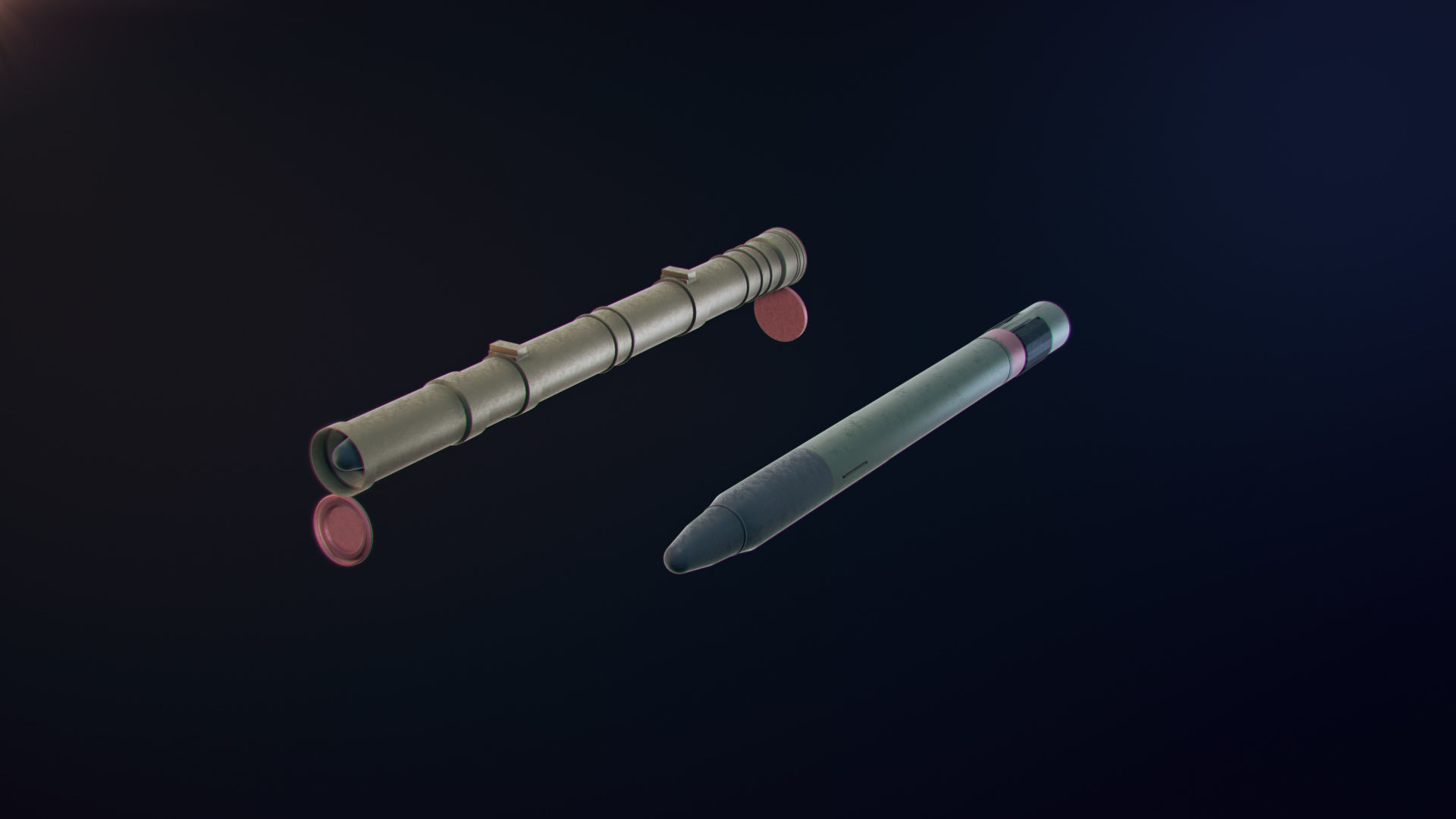 Missile  system Low-poly 3D model_5