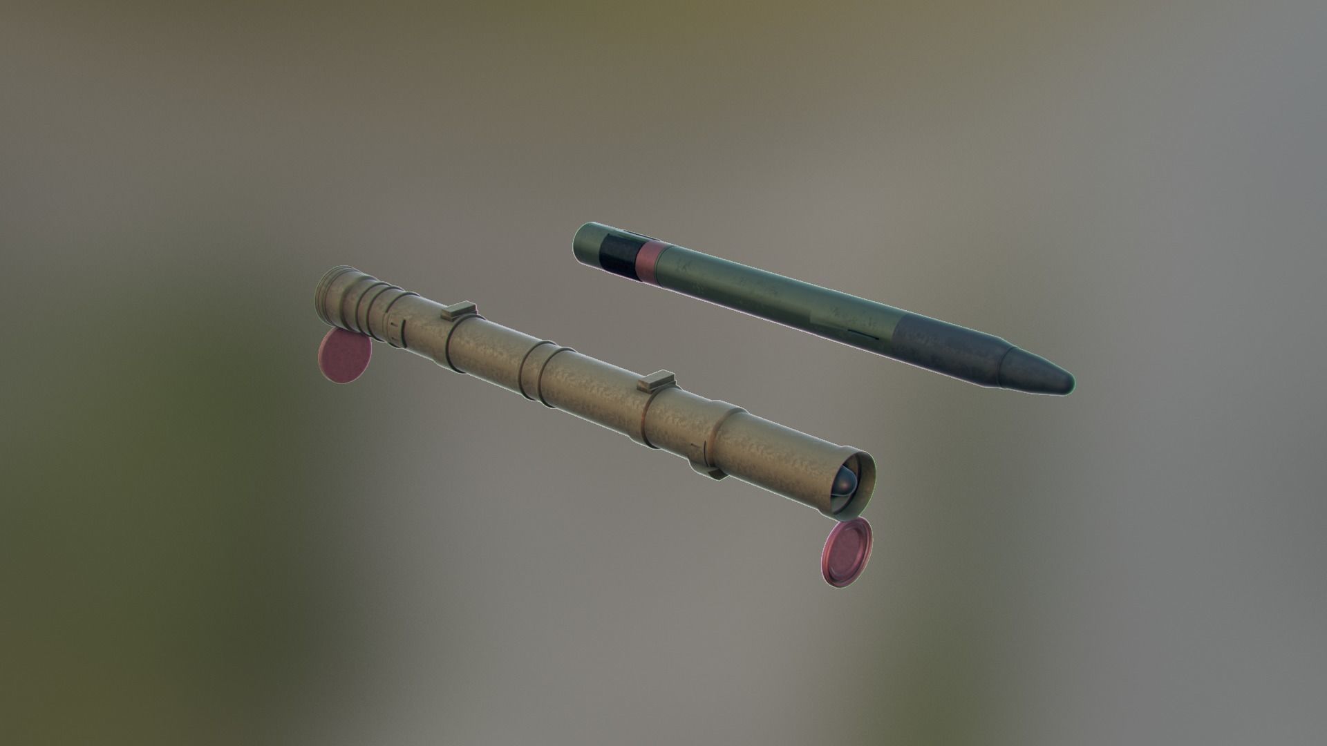 Missile  system Low-poly 3D model_7