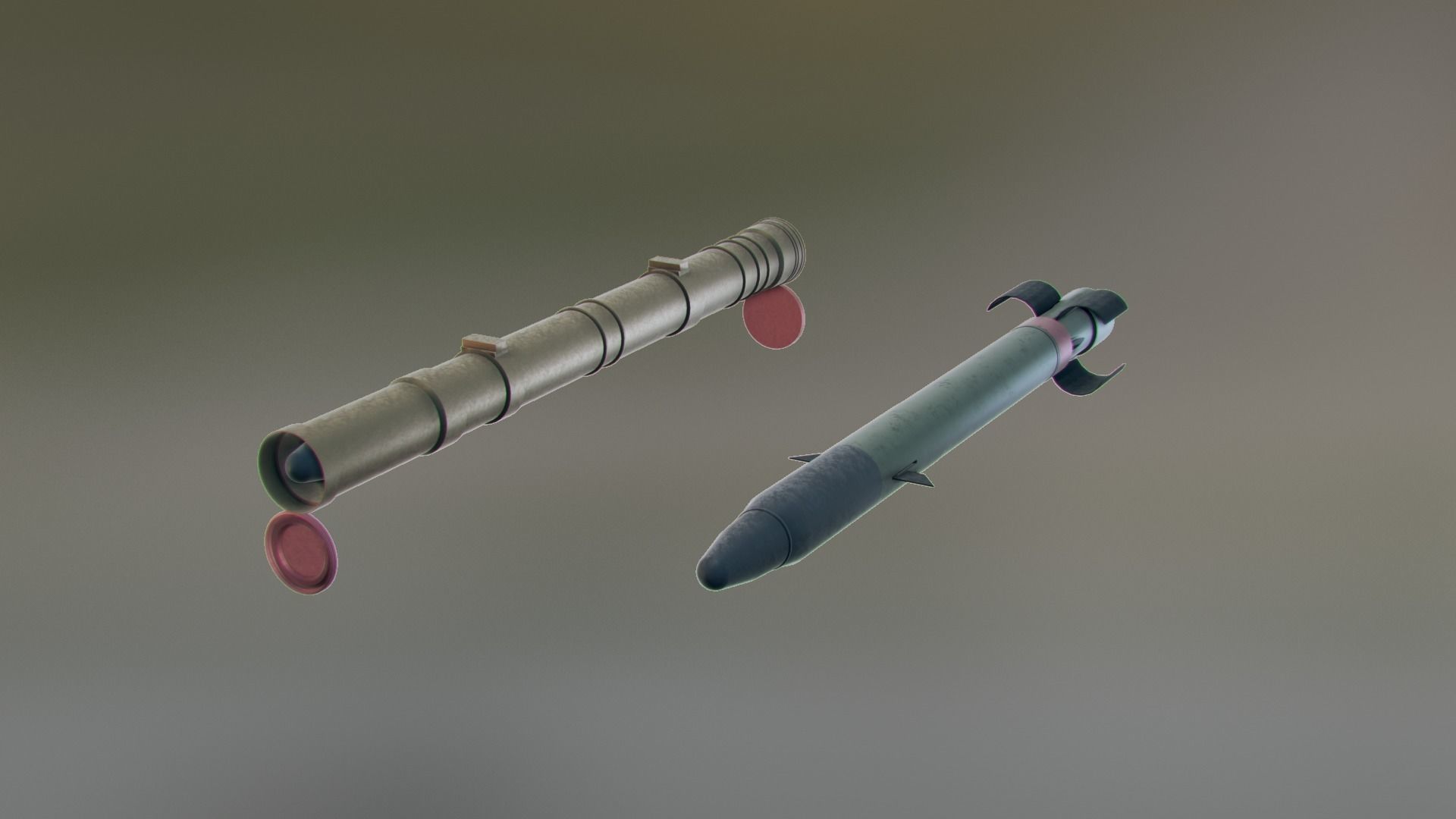Missile  system Low-poly 3D model_11