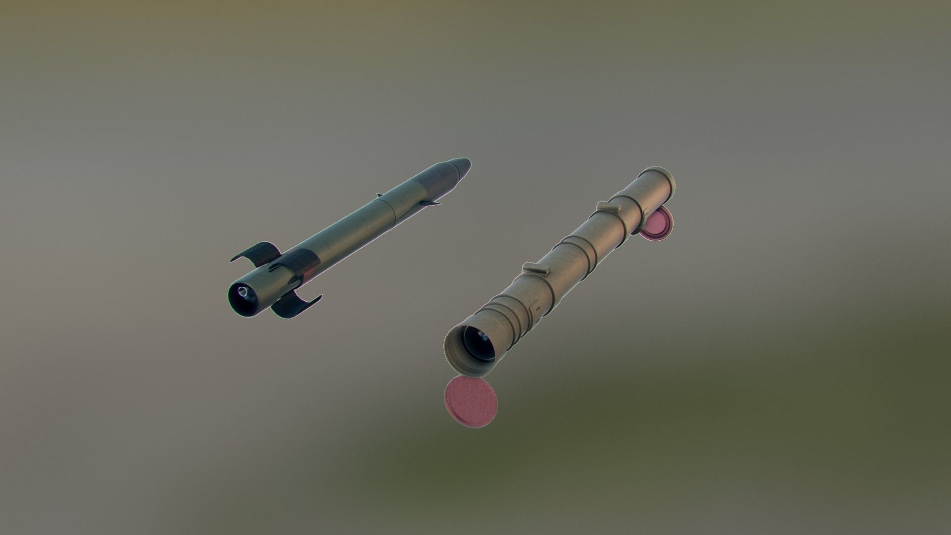 Missile  system Low-poly 3D model_8