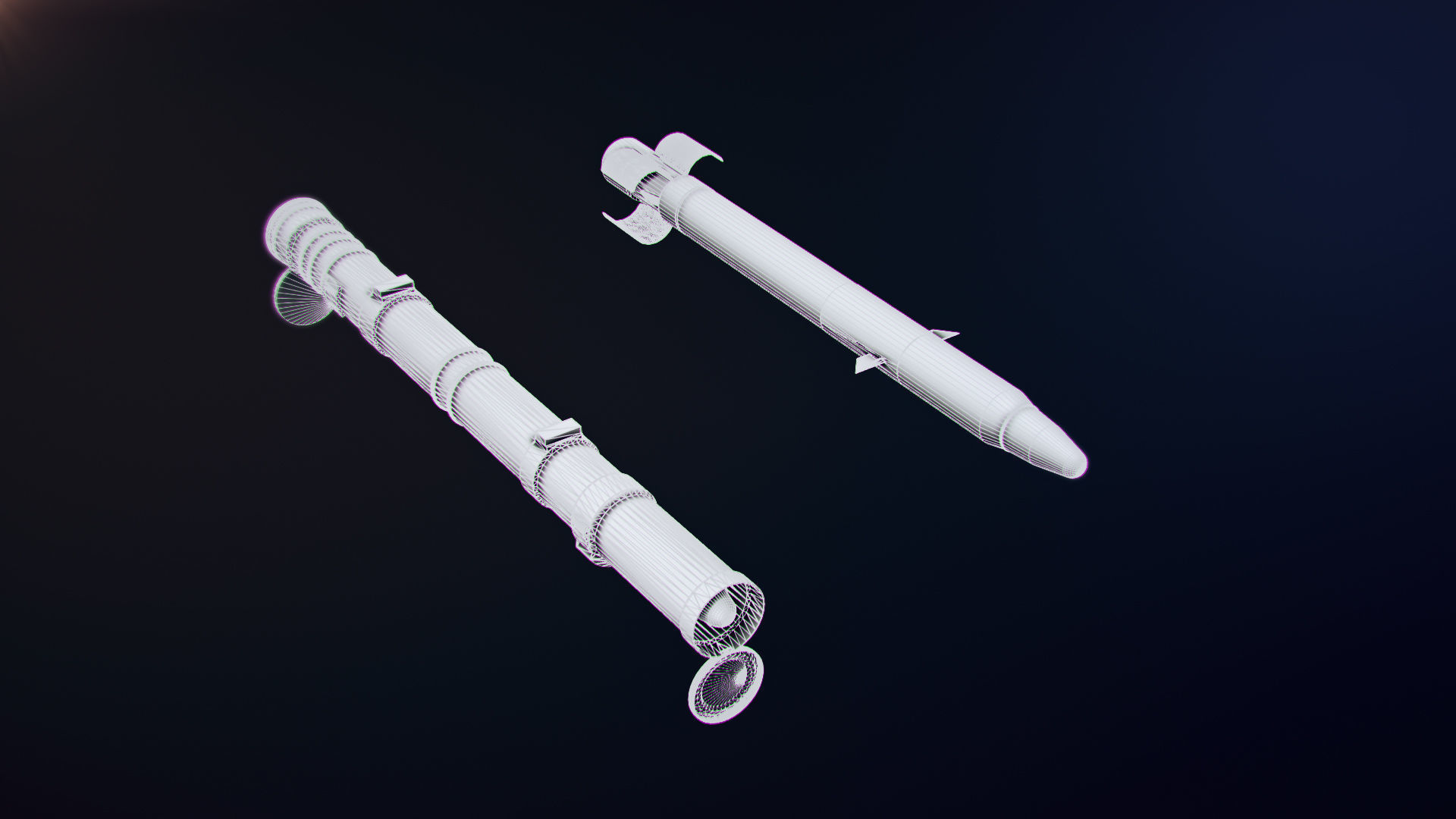 Missile  system Low-poly 3D model_4