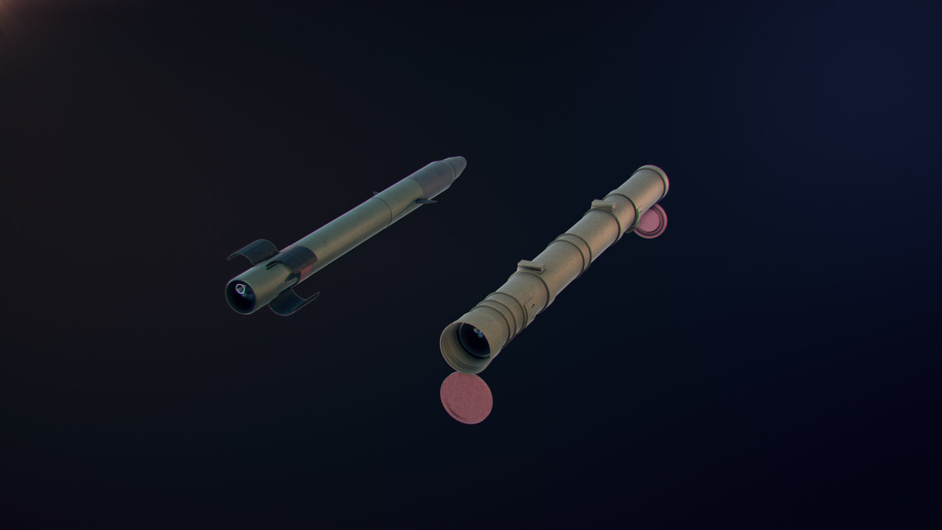 Missile  system Low-poly 3D model_3