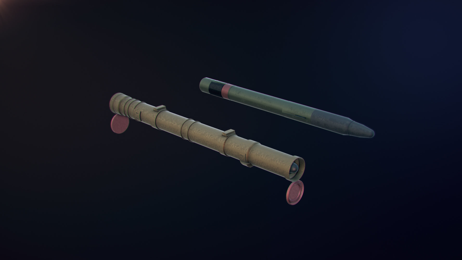 Missile  system Low-poly 3D model_6