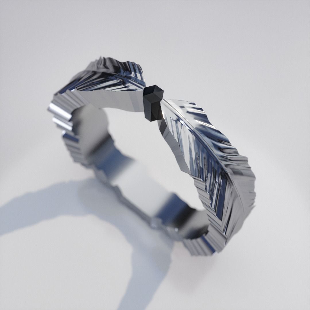 Ring - simple modern design 3D print model_1