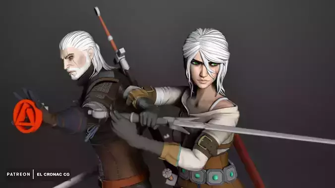 Ciri and Geralt - The Witcher 3