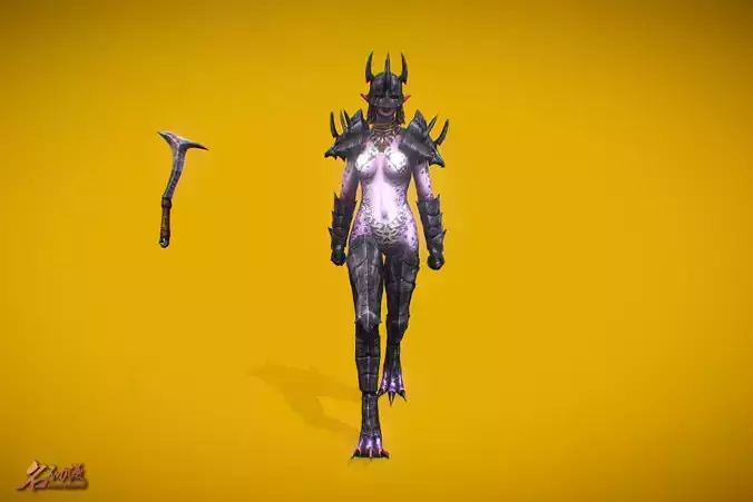 RPG Queen Triton Low-poly 3D model