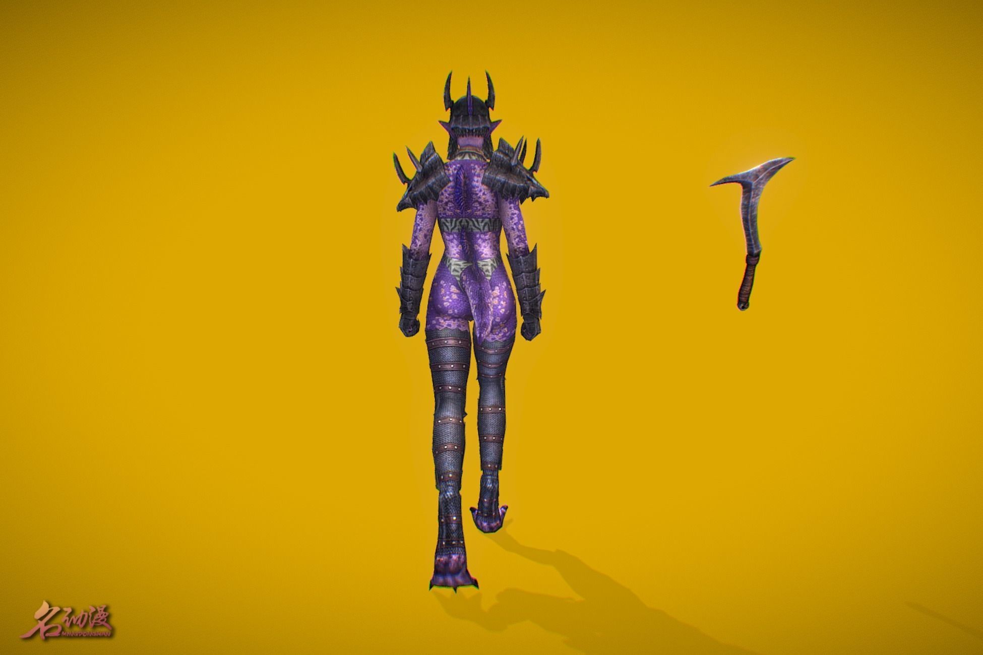 RPG Queen Triton Low-poly 3D model_4