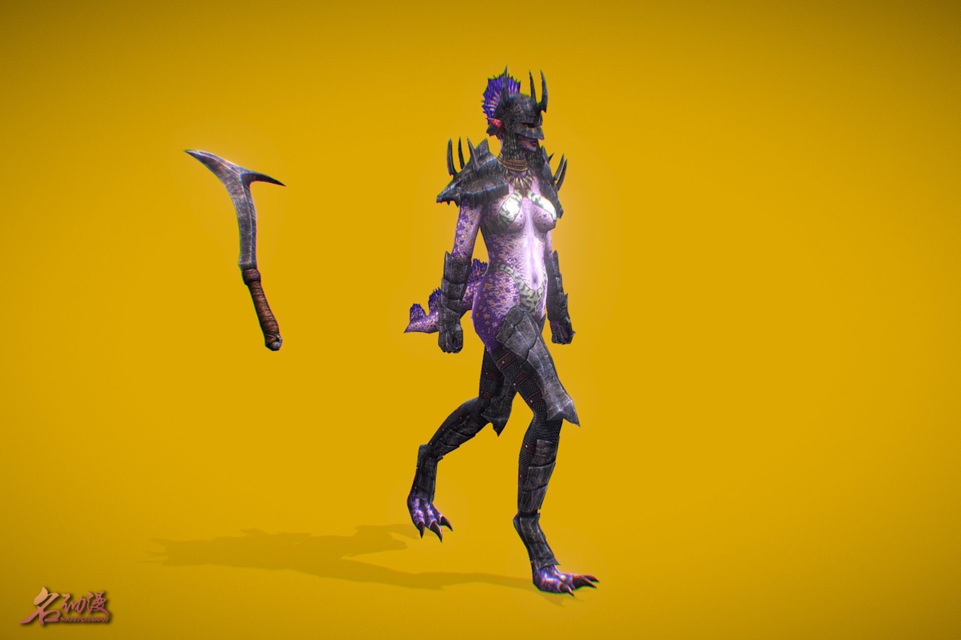 RPG Queen Triton Low-poly 3D model_1