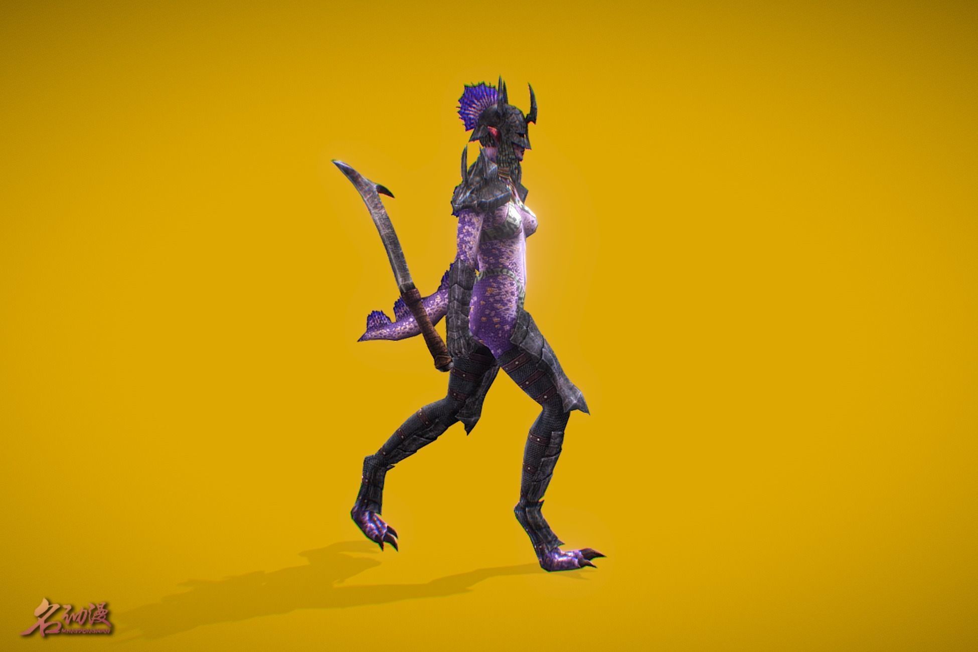 RPG Queen Triton Low-poly 3D model_3