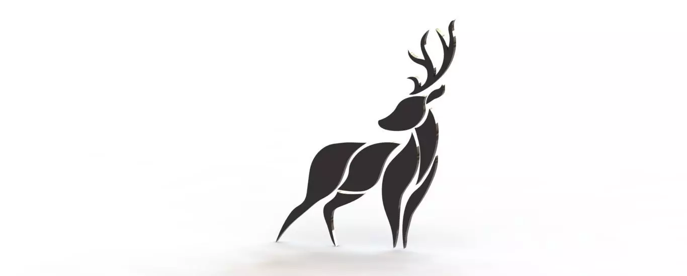 Artistic Modern Deer Wall decor 3D print model_0