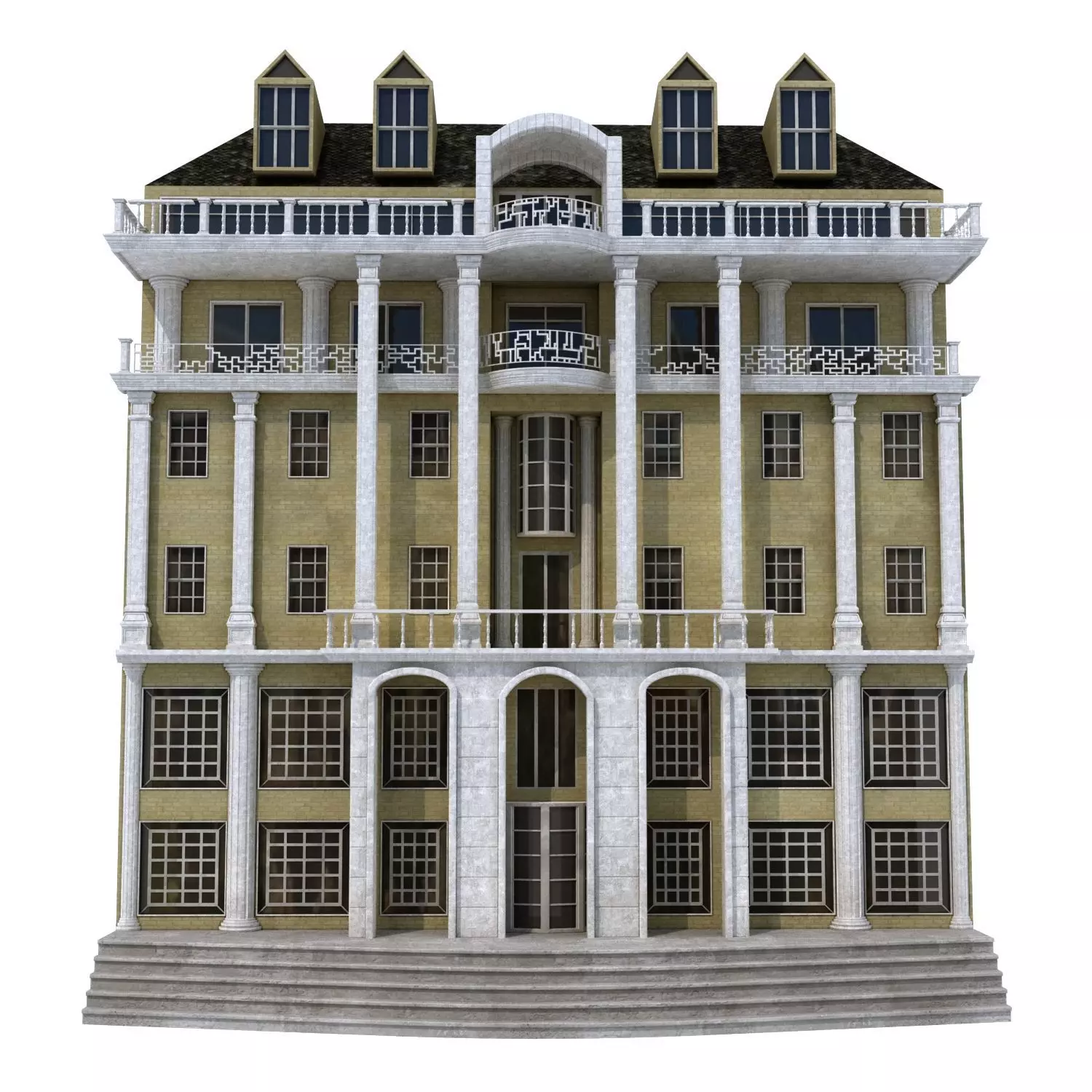 classic victorian mansion 3D model_0