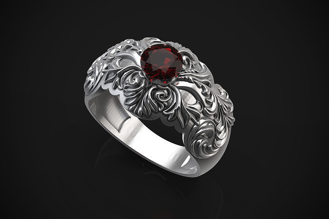 Floral Ring 3D print model