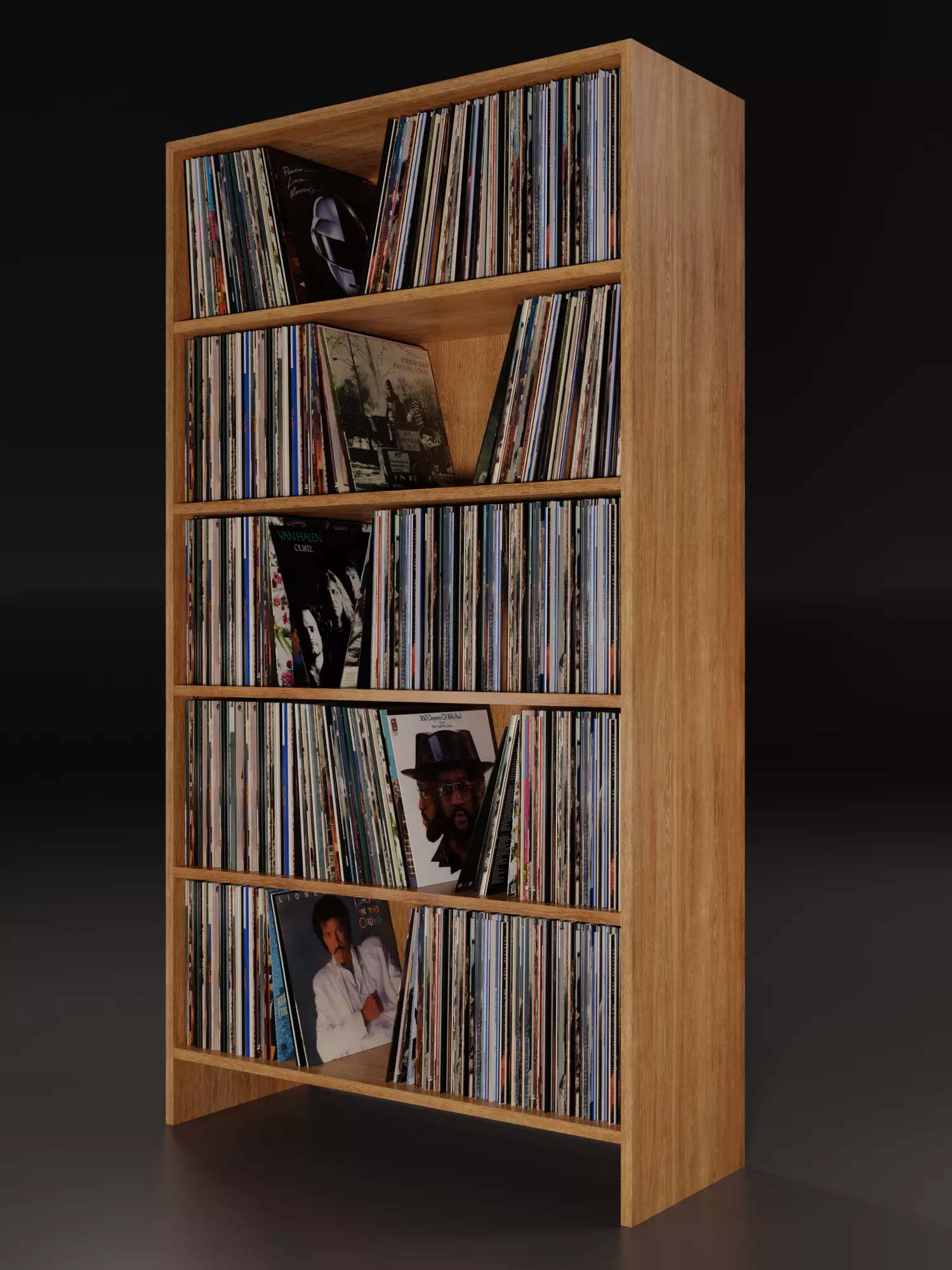 Vinyl Storage - Five Shelf PBR 3D model