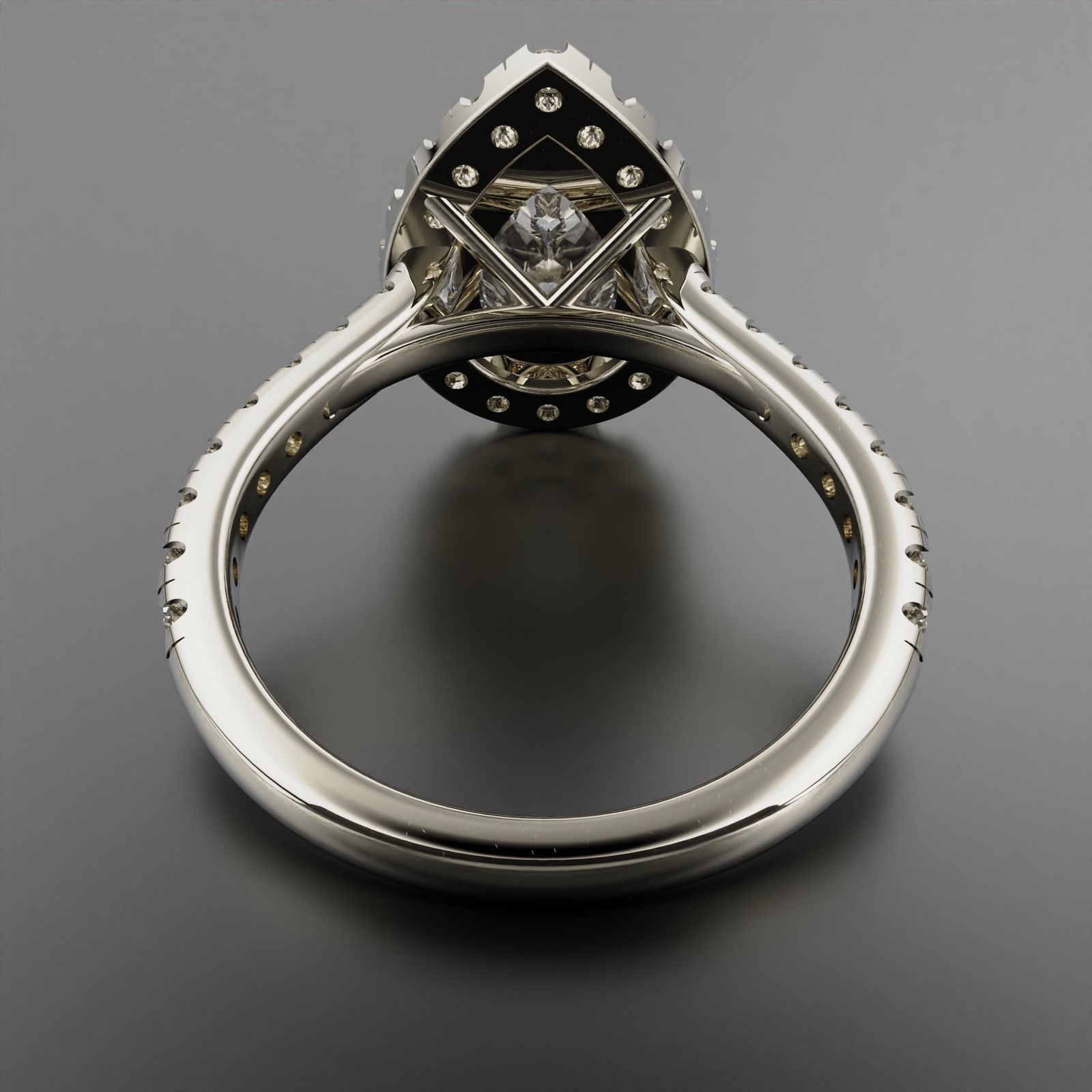 Pear  Women Ring  3D print model_8