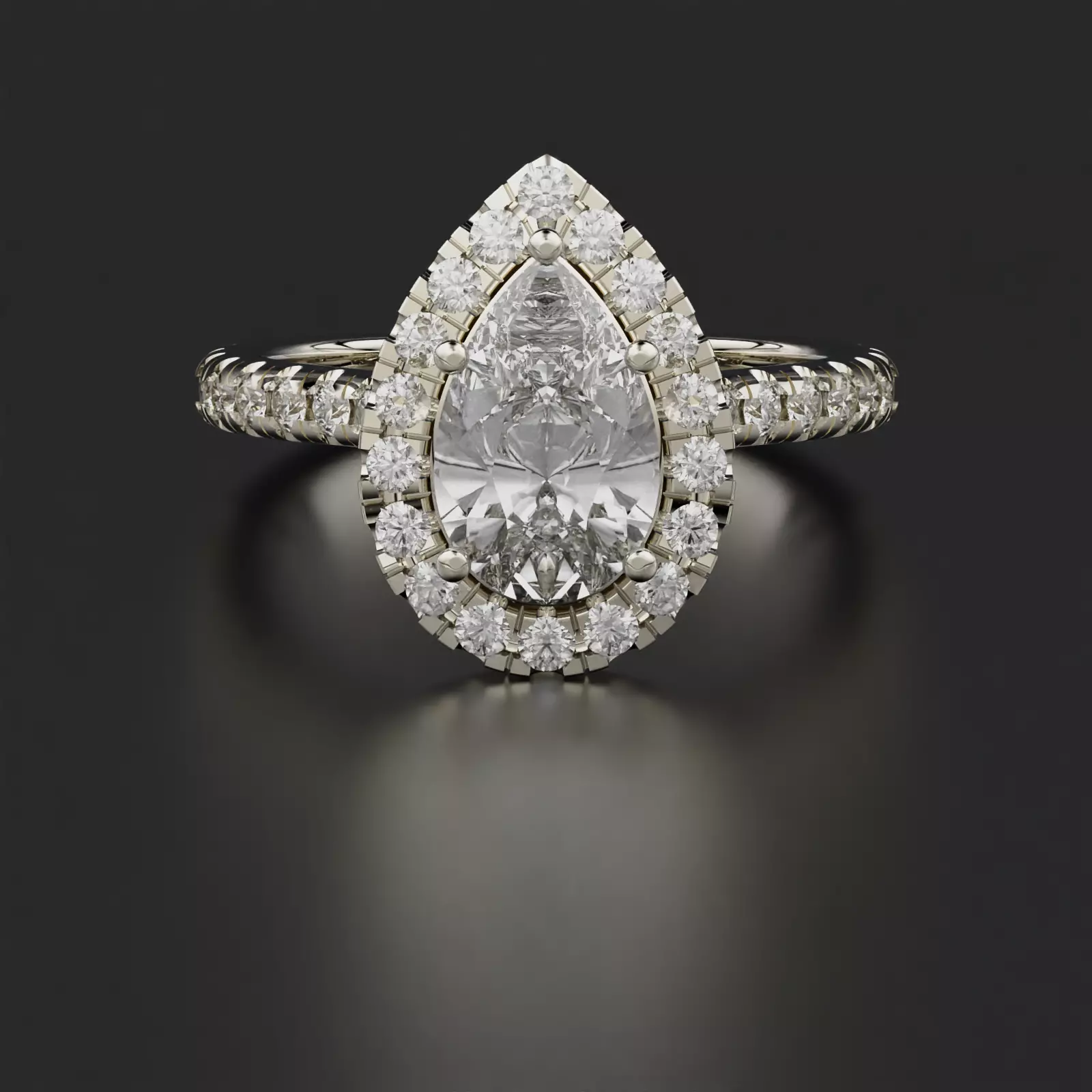 Pear  Women Ring  3D print model_0