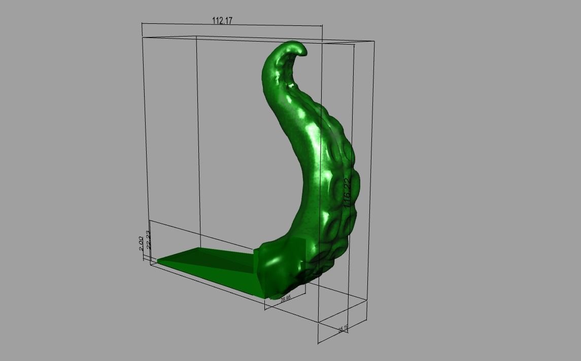 tentacle door stop 3D print model_6