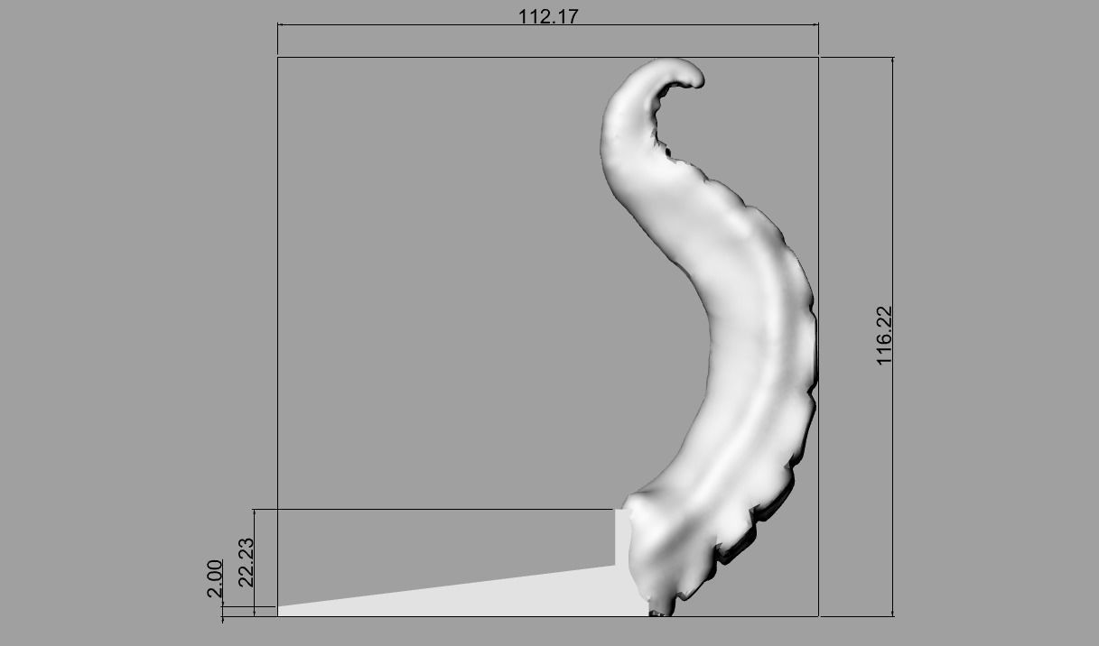 tentacle door stop 3D print model_4