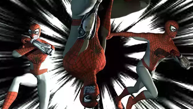 Spiderman three spider - man characters in action