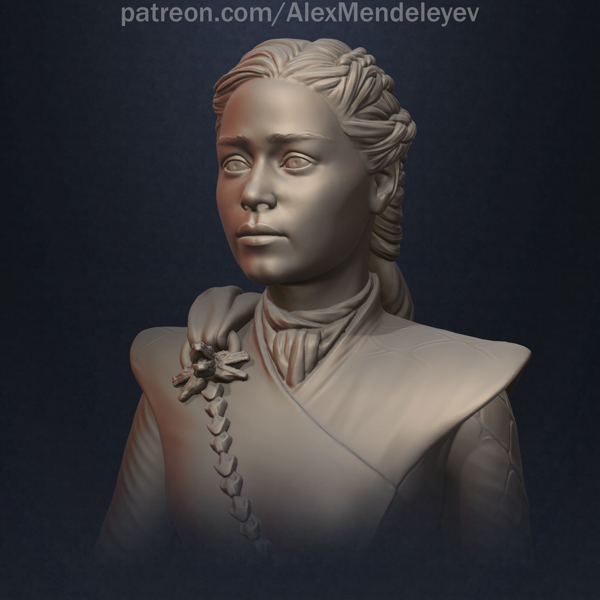 Daenerys Targaryen 3D print model_5