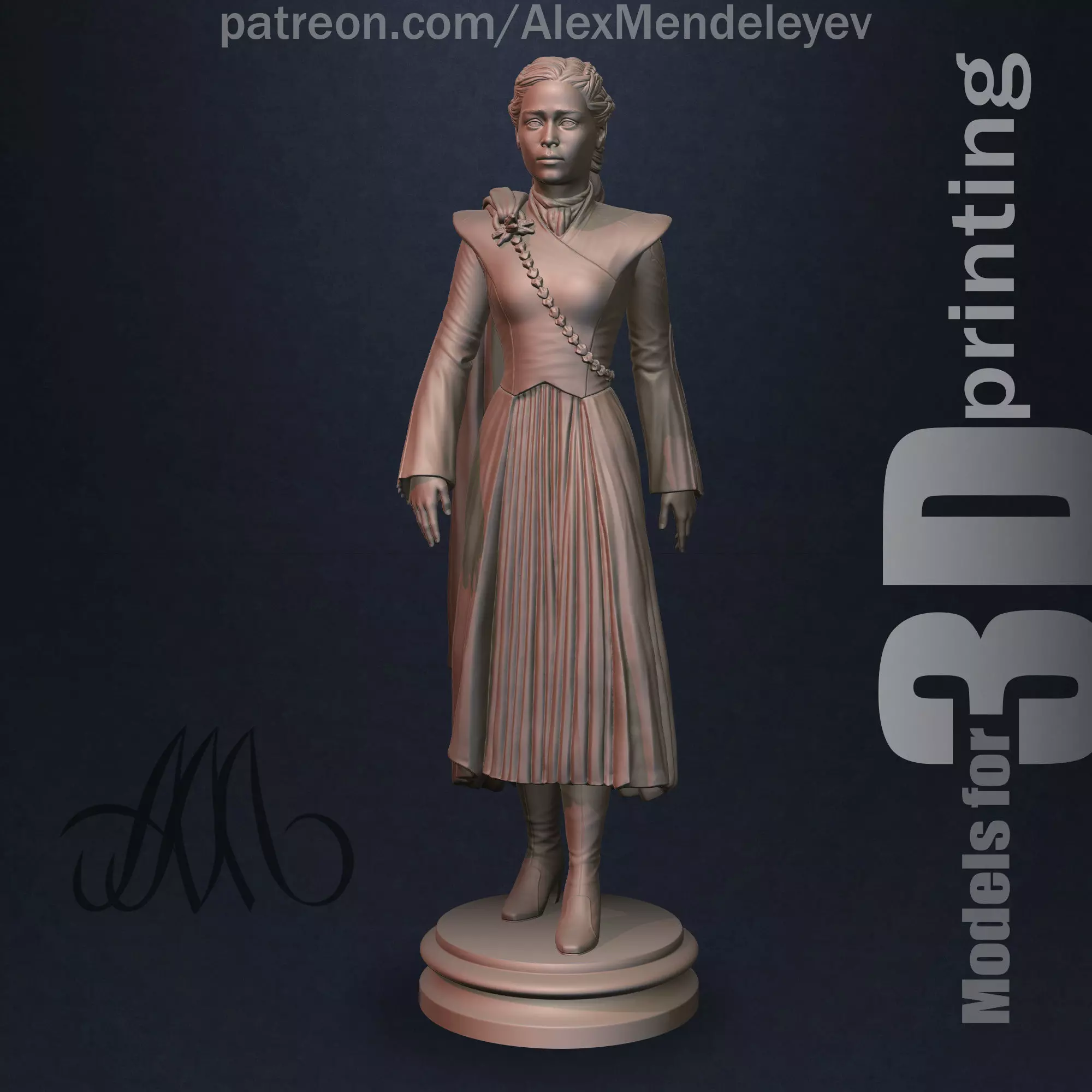 Daenerys Targaryen 3D print model_0