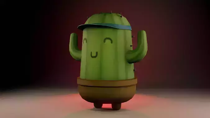 Cute cactus character