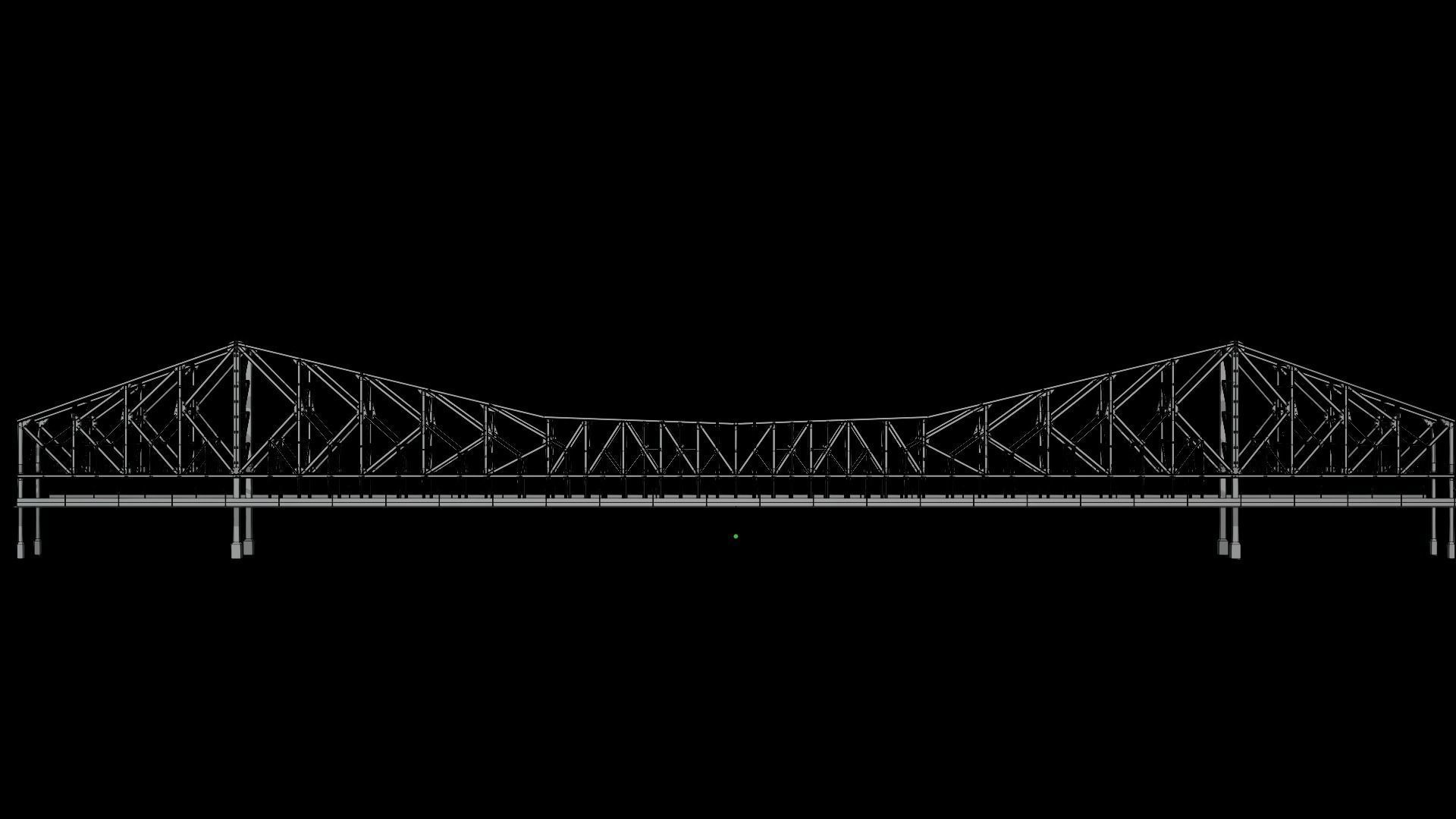 Low Poly Suspension Type Balanced Cantilever Bridge 3D model_12