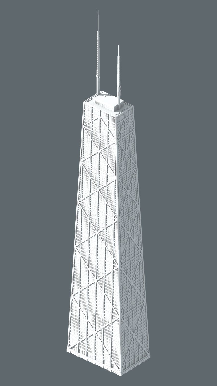 John Hancock Center 3D print model_5