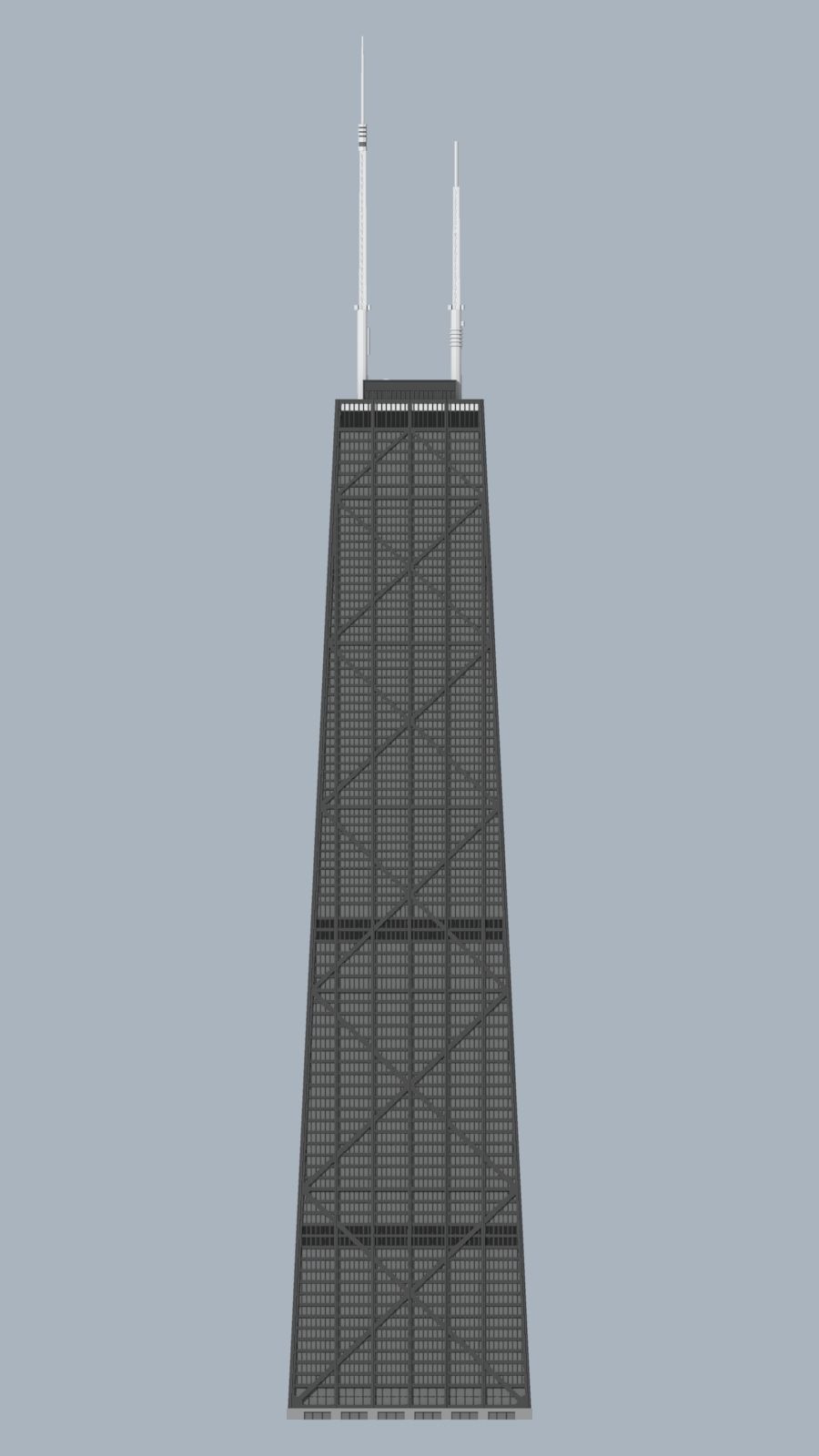 John Hancock Center 3D print model_3
