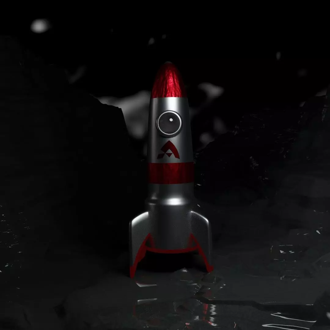 Rocket silver 3D model_0