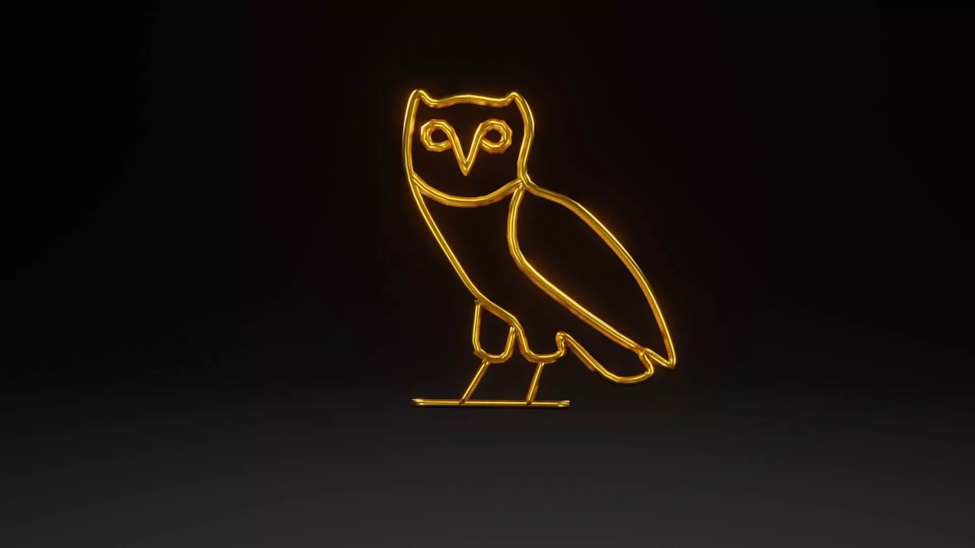 OVO sign Low-poly 3D model_0