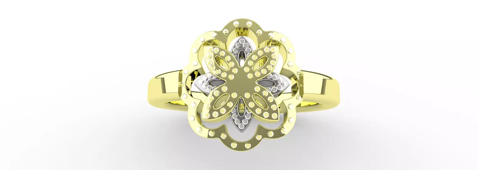 Rings person ring gold with diamonds Free 3D model