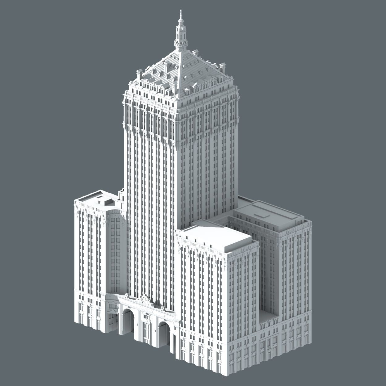 Helmsley Building 3D print model_7